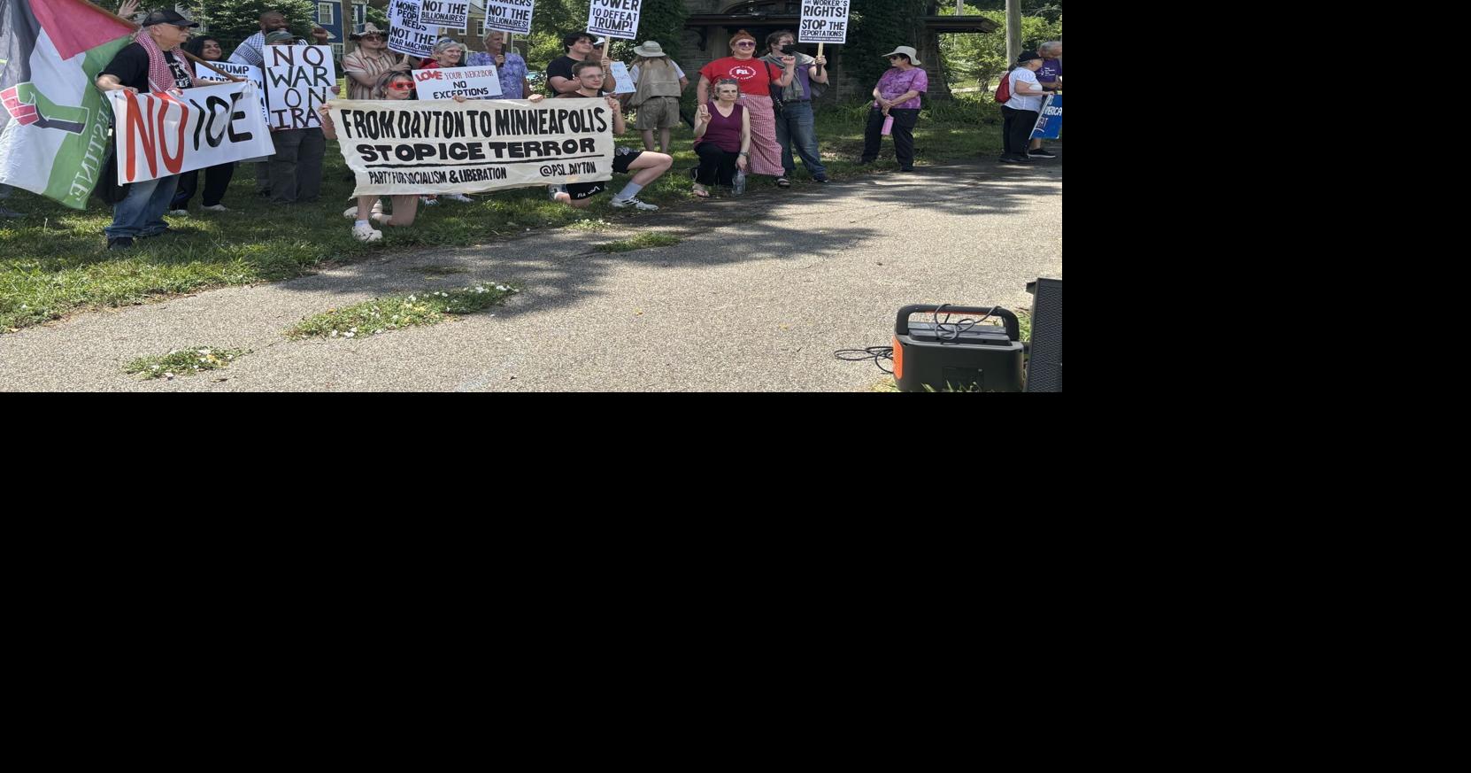 Dozens protest war in Iran, immigration enforcement in West Dayton