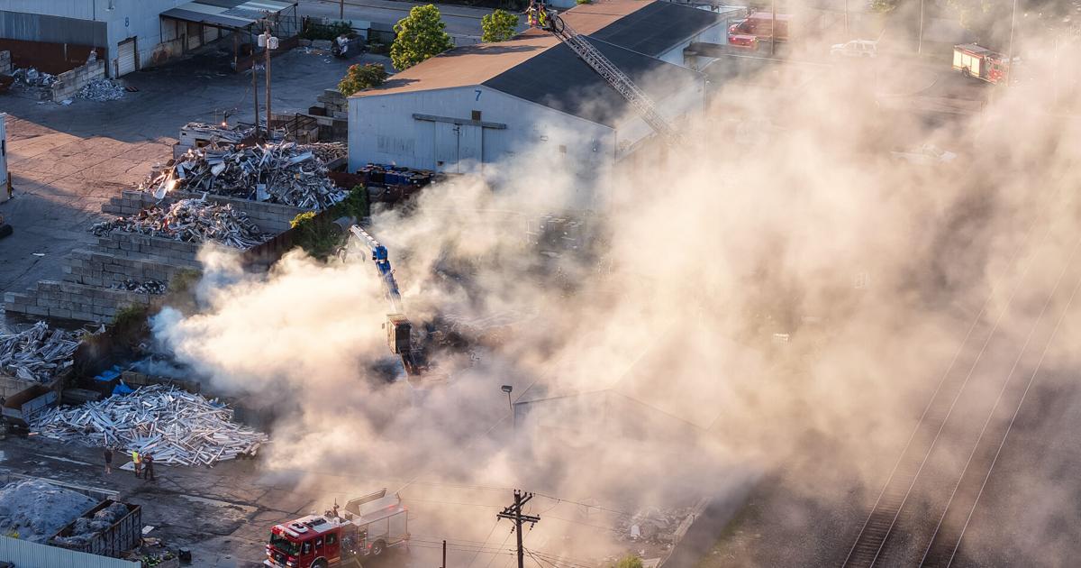 Fire breaks out at Cohen Recycling in Middletown