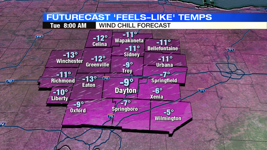 Wind chill advisory now in effect until Tuesday afternoon | Local ...