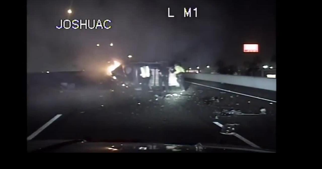 CAUGHT ON CAMERA: Texas police rescue man from burning vehicle ...