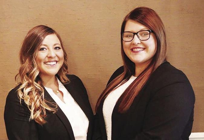 Danielle Sondag and Katie Fitzsimmons at Huebner Funeral Home