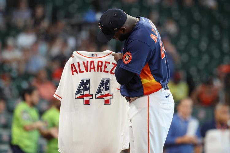 Yordan Alvarez celebrates his All-Star selection.