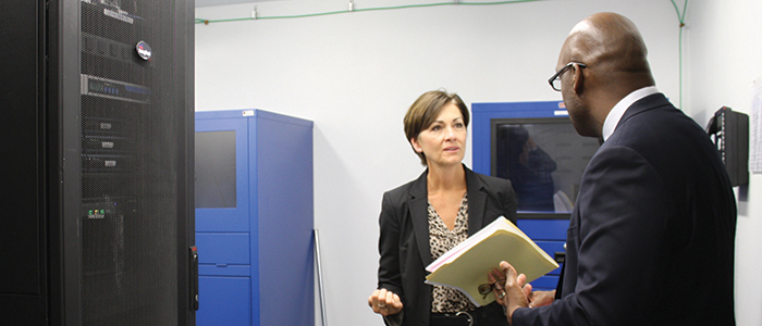 Lt. Gov. Kim Reynolds, pictured with Rodney Brown of UnityPoint