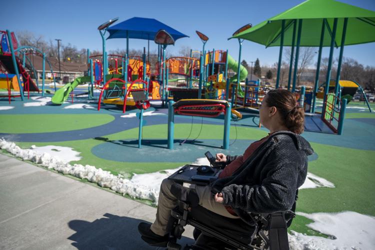 Erica Carter of Sioux City, Iowa, says she’ s helped write grants for projects, such as a student-run garden and a new playground for the Omaha Nation public school district in Nebraska.