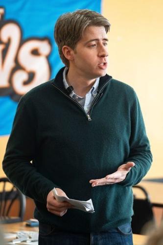 Democrat Taylor Wettach, who abandoned his congressional campaign to run for state auditor, speaks during a campaign stop at El Rey Azteca on Jan. 17 in Knoxville.