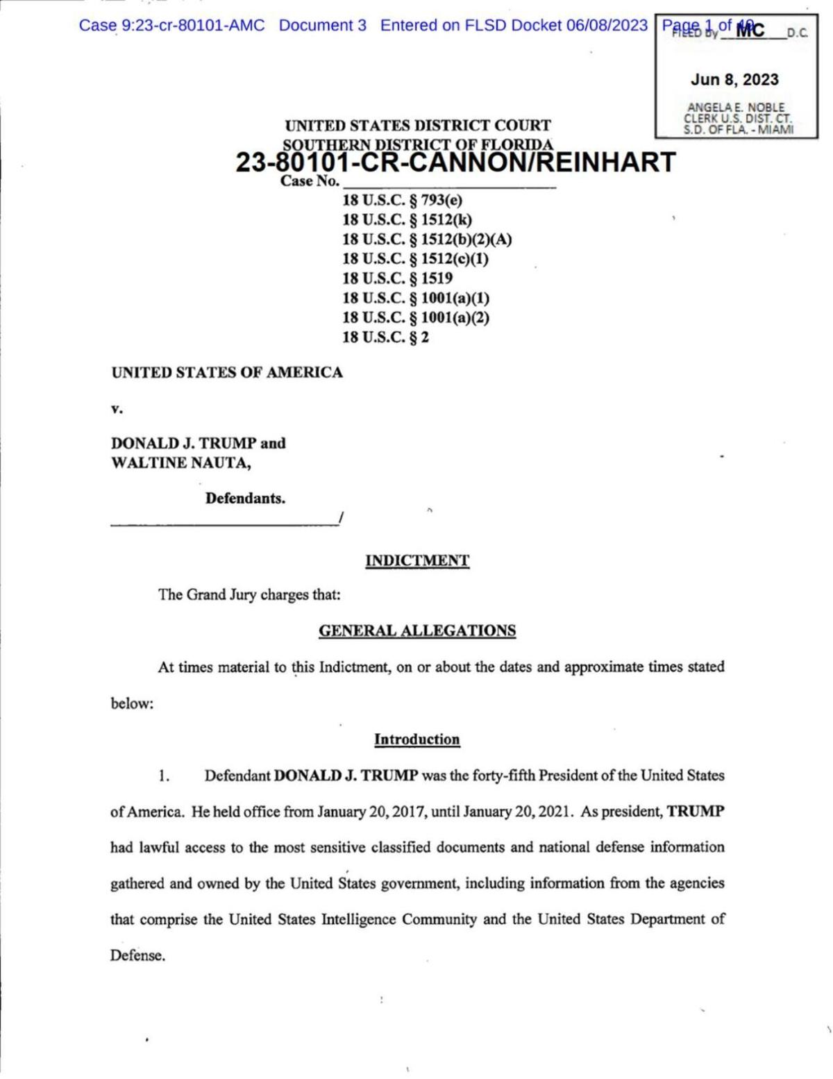 Trump indictment