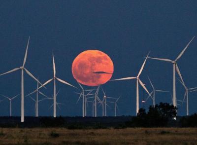 The Strawberry Moon rising on Friday June 21, 2024.