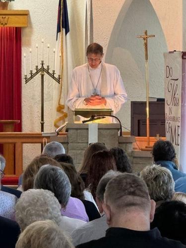 Pastor Steve Struecker leads a service at Immanuel Evangelical Lutheran Church in Livermore. Faced with declining membership, Immanuel, along with a sister church, Zion Evangelical in Lu Verne, closed this summer, one of dozens of churches that have shu...