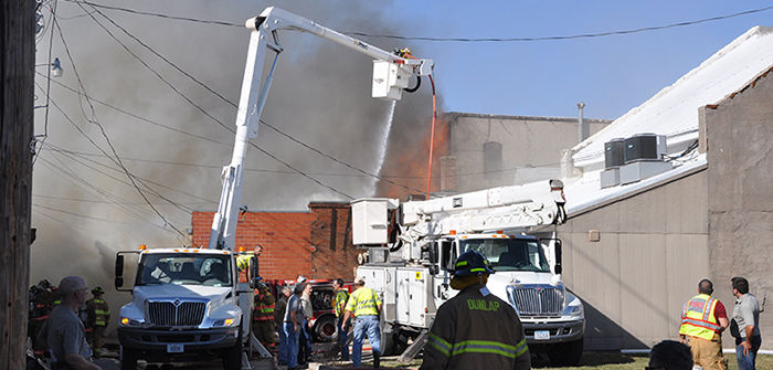 Denison Fire Department Sends Equipment, Personnel To Fire In Downtown ...