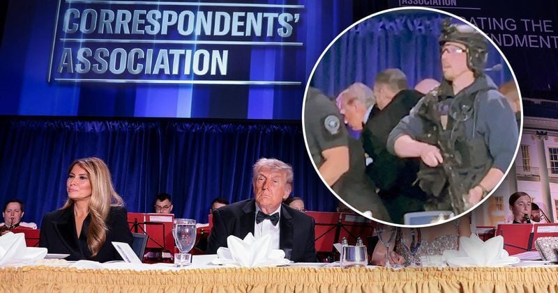 President Trump was attending the White House Correspondents' dinner when gunman rushes event.