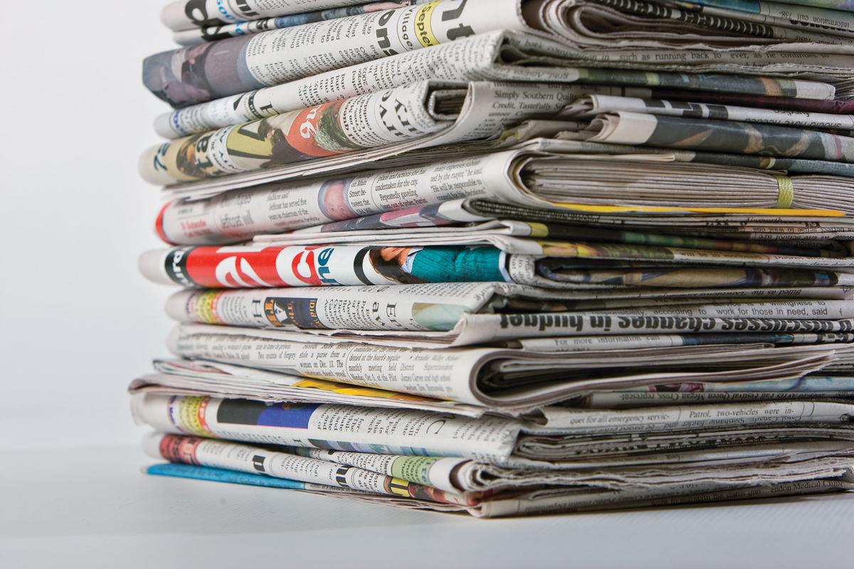 Newspaper stack