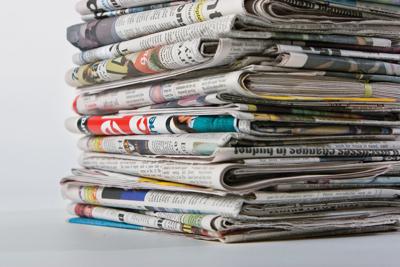 Newspaper stack