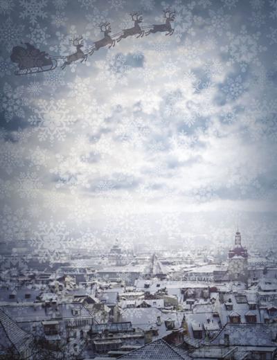 Christmas town scene