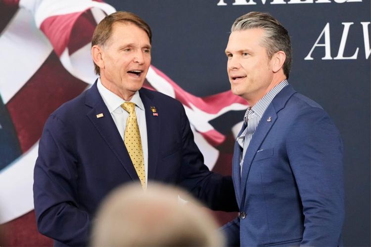 Pentagon chief Pete Hegseth spoke at a campaign rally for Ed Gallrein, a Trump-backed Republican who defeated Rep. Thomas Massie in a May 19 Kentucky primary.