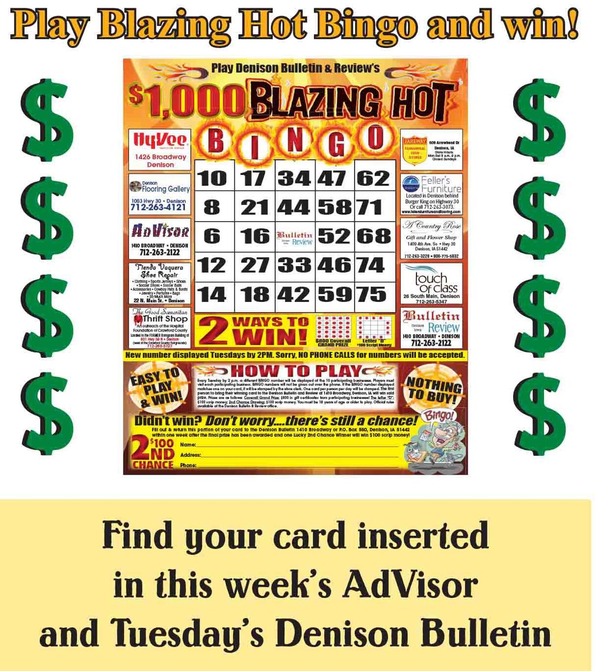 Play Blazing Hot Bingo and win News