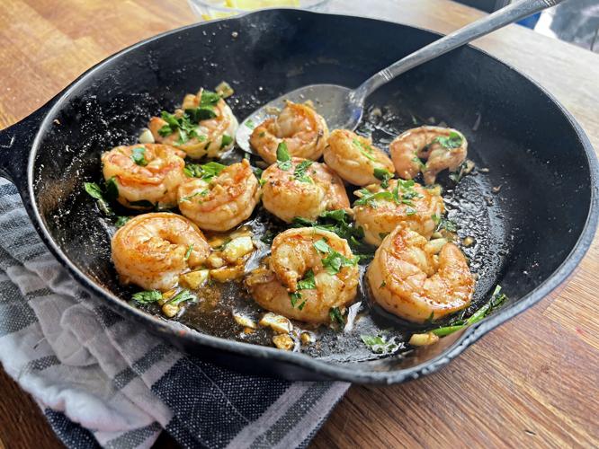 Smoked paprika and lots of chopped garlic are used in Smoky Shrimp Scampi.
