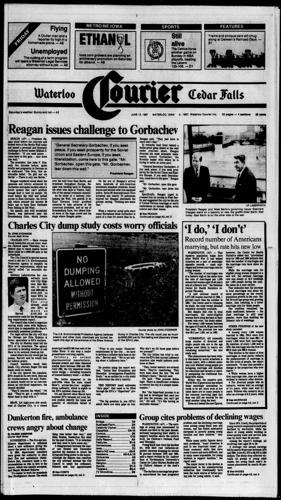 ‘Tear down this wall’ front page June 12, 1987