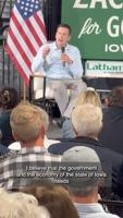 Republican candidate for governor Zach Lahn talks about addressing Iowa's economy