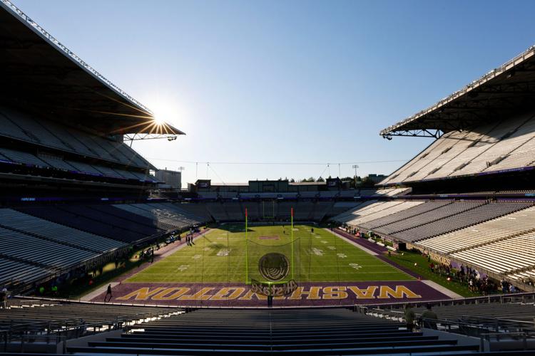 A general view of Alaska Airlines Field at Husky Stadium before Washington's game against Weber State in Seattle.