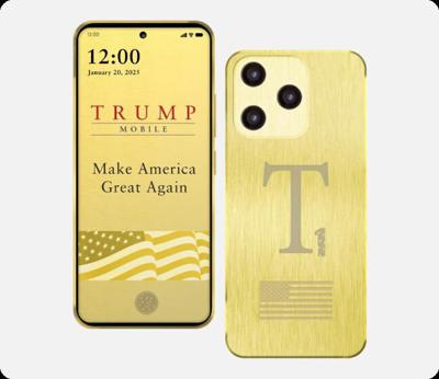 Promotional image of the "T1 Phone" by Trump Mobile, set to become available for $499 in August.The Trump Organization announced the new Trump Mobile business venture on June 16, including the phone and a wireless service plan.
