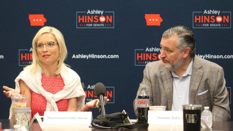 Ashley Hinson and Ted Cruz