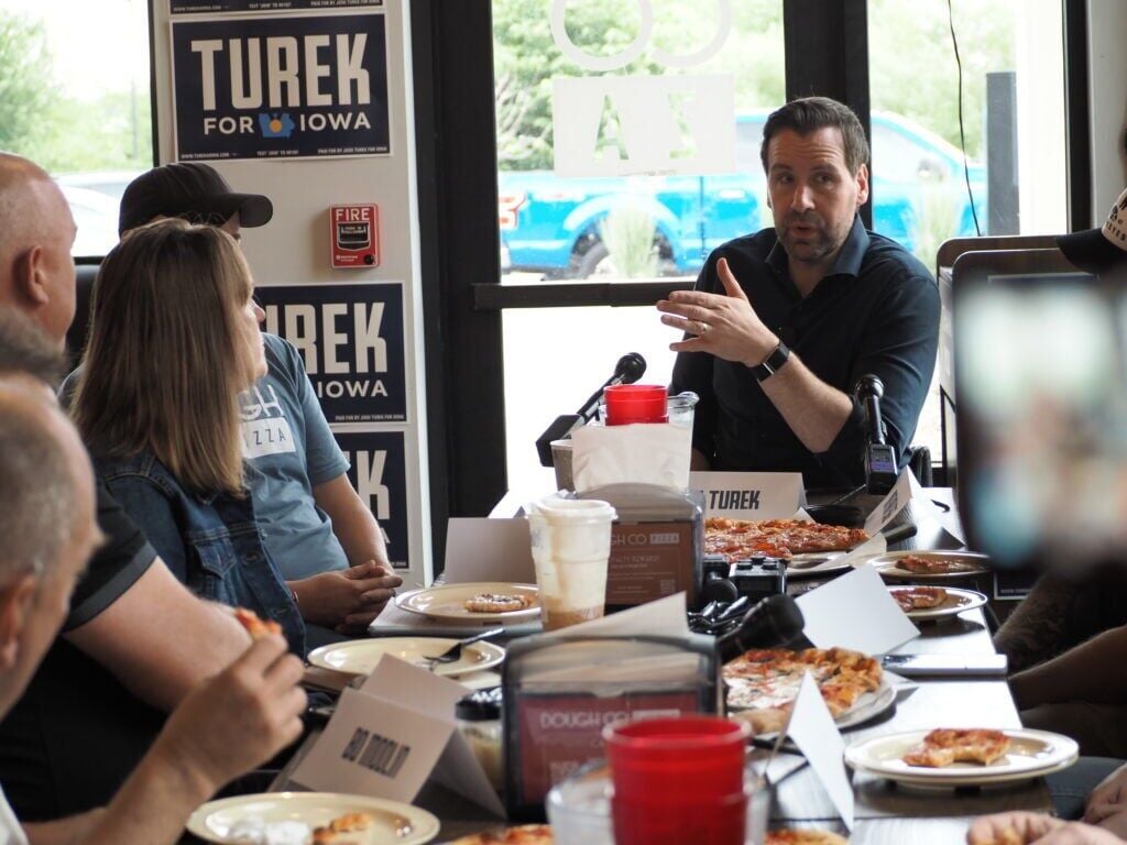 Rep. Josh Turek hold affordability roundtable, criticizes Hinson for finances