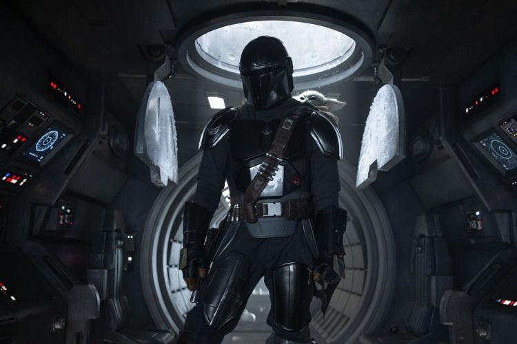 The Mandalorian (Pedro Pascal) and Grogu in "The Mandalorian and Grogu."