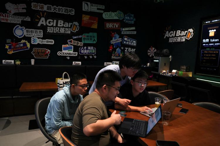 AI-themed bar AGI Bar in Beijing