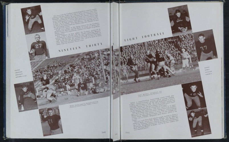 The Bomb 1939 yearbook football