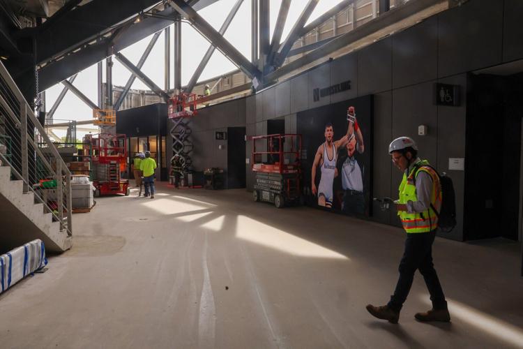 A wide main concourse at Northwestern University’s new Ryan Field on Sept. 14, 2026, in Evanston, Ill.