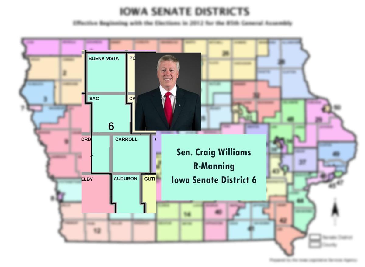 Iowa Sen. D 6, Craig Williams, R-Manning