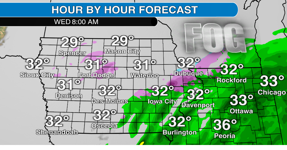 Forecast More freezing rain ahead in Iowa with dense fog