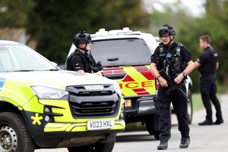 RAF Fairford airbase after a major incident, in Fairford