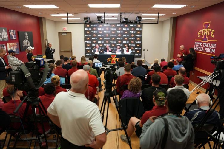 Jamie Pollard, Brent Metcalf, Alli St. John, Kevin Dresser 20260416 Women's Wrestling Announcement Press Conference 035.JPG
