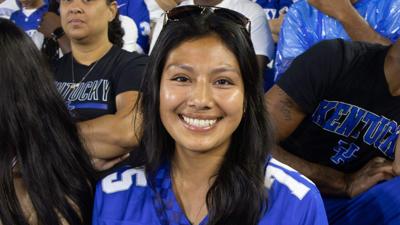 Azucena Braun, wife of Wildcats offensive lineman Josh Braun during the Kentucky Wildcats vs.