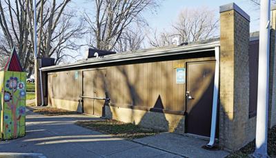 Back of bandshell in Washington Park, Denison