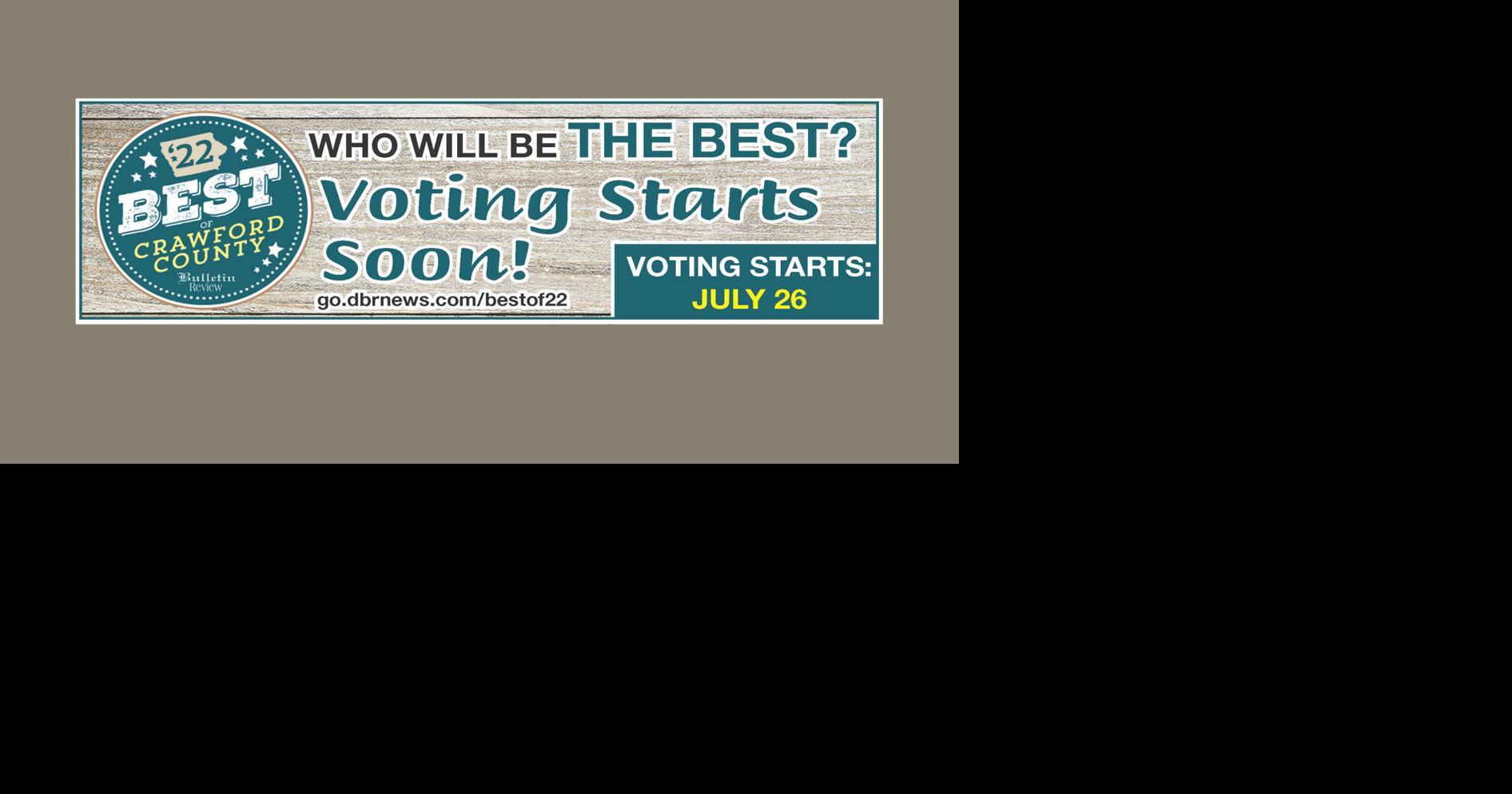 Voting period for Best of Crawford County begins Tuesday