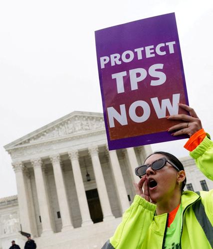 FILE PHOTO: Rally for immigrants' rights, outside U.S. Supreme Court in Washington