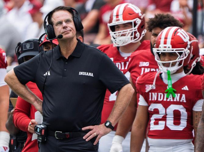 Indiana Head Coach Curt Cignetti during the Indiana versus Howard football game at Memorial Stadium on Saturday, Sept. 12, 2026.