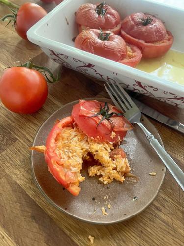Tomatoes stuffed with rice is a classic Mediterranean dish that's perfect for summer.