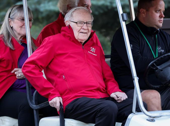 Warren Buffett, Chairman and CEO of Berkshire Hathaway, makes his way to a morning session at the Allen& Company Sun Valley Conference on July 13, 2023, in Sun Valley, Idaho.