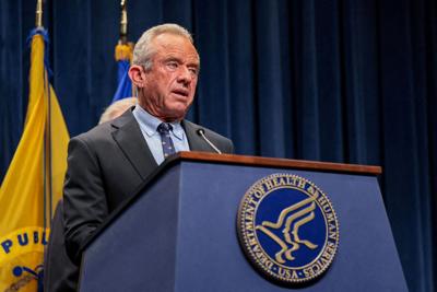 FILE PHOTO: U.S. HHS Secretary Kennedy speaks about nutrition education, in Washington