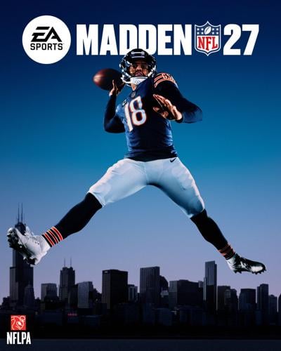 Chicago Bears QB Caleb Williams was announced as the Madden NFL 27 cover athlete on June 3. Image courtesy of EA Sports.
