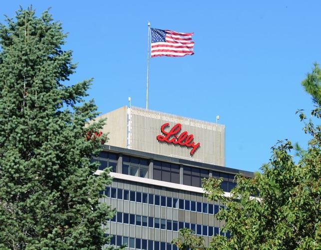 Eli Lilly and Co. corporate headquarters at Delaware and McCarty streets in Downtown Indianapolis.