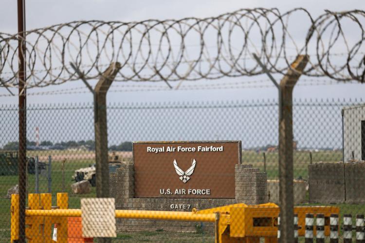 RAF Fairford airbase after a major incident, in Fairford