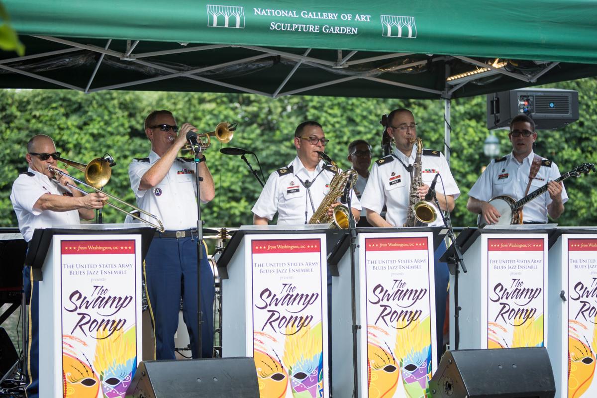 the us army blues swamp romp perform during the jazz in the garden summer concert series at the national gallery of art sculpture garden in washington - Jazz In The Garden Dc the us army blues swamp romp perform during the jazz in the garden summer concert series at the national gallery of art sculpture garden in washington - Jazz In The Garden Dc