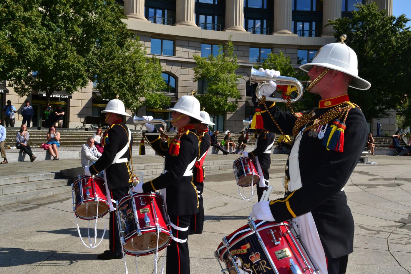 British Royal Marines Band commemorates Battle of Trafalgar, performs