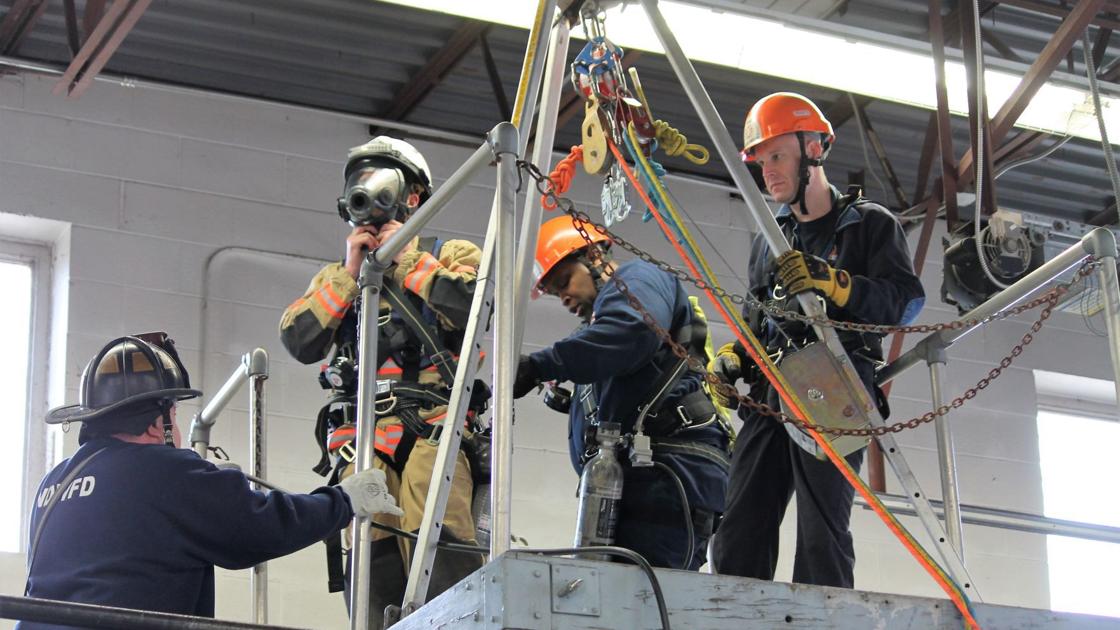 Firefighters complete technical rescue/confined space training ...