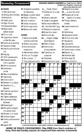 Crossword puzzles: Week of September 17 2023 Puzzles from Print