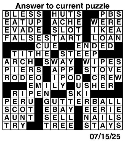 Crossword puzzles for Week of July 13 2025 Multimedia dcourier com
